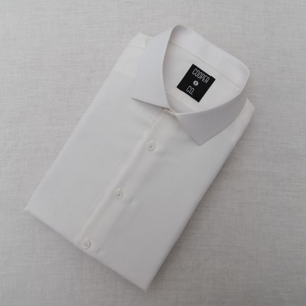  Áo Sơ Mi Cotton Trắng 