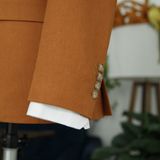  Áo Khoác Linen Cam Cháy 