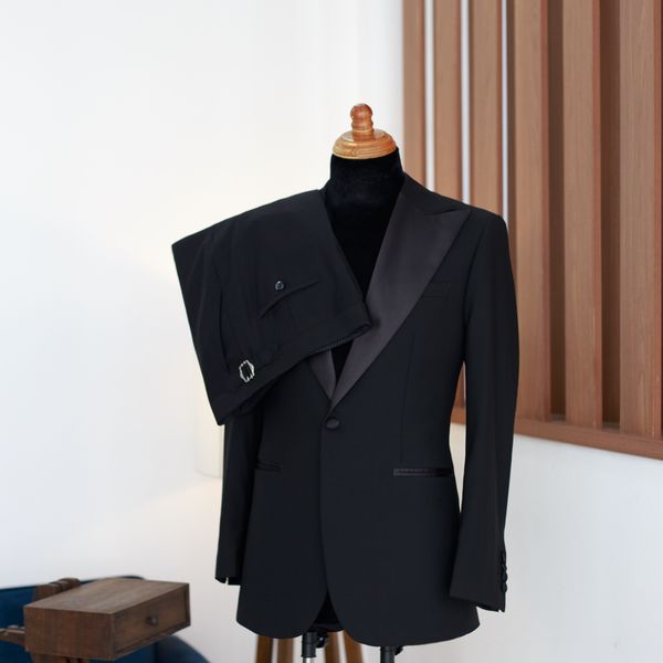  Black Tuxedo With Satin Lapel 