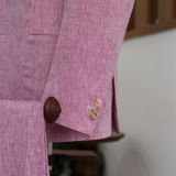  Áo Khoác Linen Hồng Sáng 
