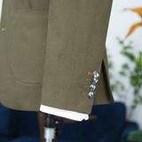  Áo Khoác Linen Xanh Rêu 