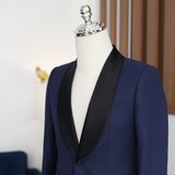  Tuxedo Xanh Đen Phối Satin 