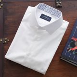  Áo Sơ Mi Trắng Phối Lá Cổ 