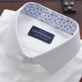  Áo Sơ Mi Trắng Phối Lá Cổ 