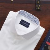  Áo Sơ Mi Trắng Phối Lá Cổ 