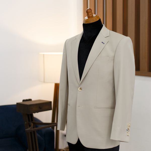  Áo khoác Wool Xám Be 