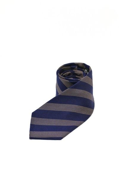  Cà Vạt Xanh Navy Sọc Xéo 