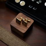  Golden Ornate Square Cufflink 