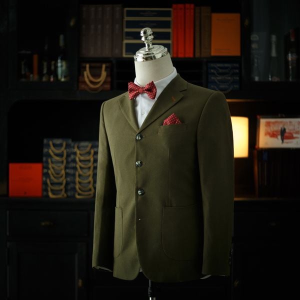  Áo Khoác Linen Xanh Rêu RTW 