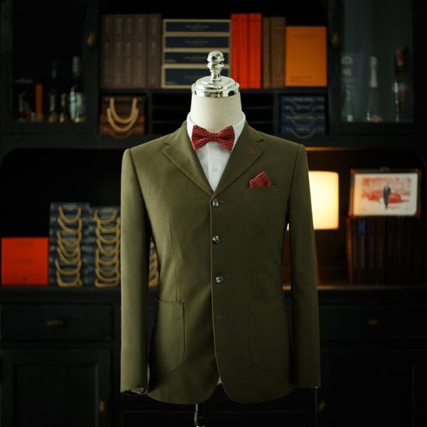  Áo Khoác Linen Xanh Rêu RTW 