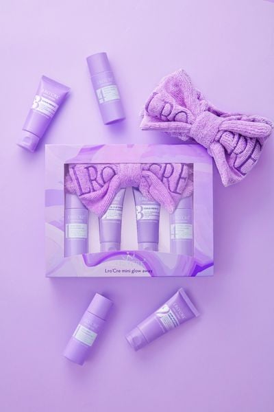  Set Chăm Sóc Da 4 Bước Lro'Cre Mini Glow Away By Lro'Cre/500g 