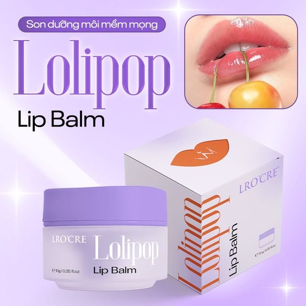  Son Dưỡng Lro'Cre Lolipop Lip Balm -Cải Thiện, Phục Hồi Môi Nứt Nẻ 10g 