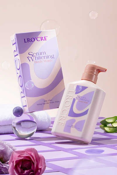  Sữa Tắm Lro'Cre Serum Whitening Body Wash Giúp Trắng Da Sạch Sâu 400g 