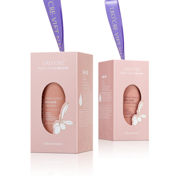  Combo Gội Xả Lro'Cre Derma Choice Bio Hair - Minisize Gọn Nhẹ, Tiện Lợi 