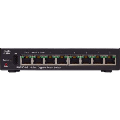  Cisco SG250-08 8-Port Gigabit Smart Switch ( SG250-08-K9-EU ) 