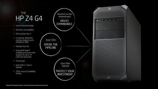  HP IDS Z4 Core-X G4 WKS ( i9 10900X/32GB/1TB SSD PCIE/Windows 10 Pro 64 High End SING) ( 4ZK76AV ) 