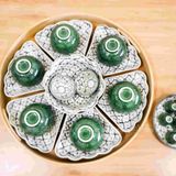  Bộ bát cúng mặt trời bèo xanh 