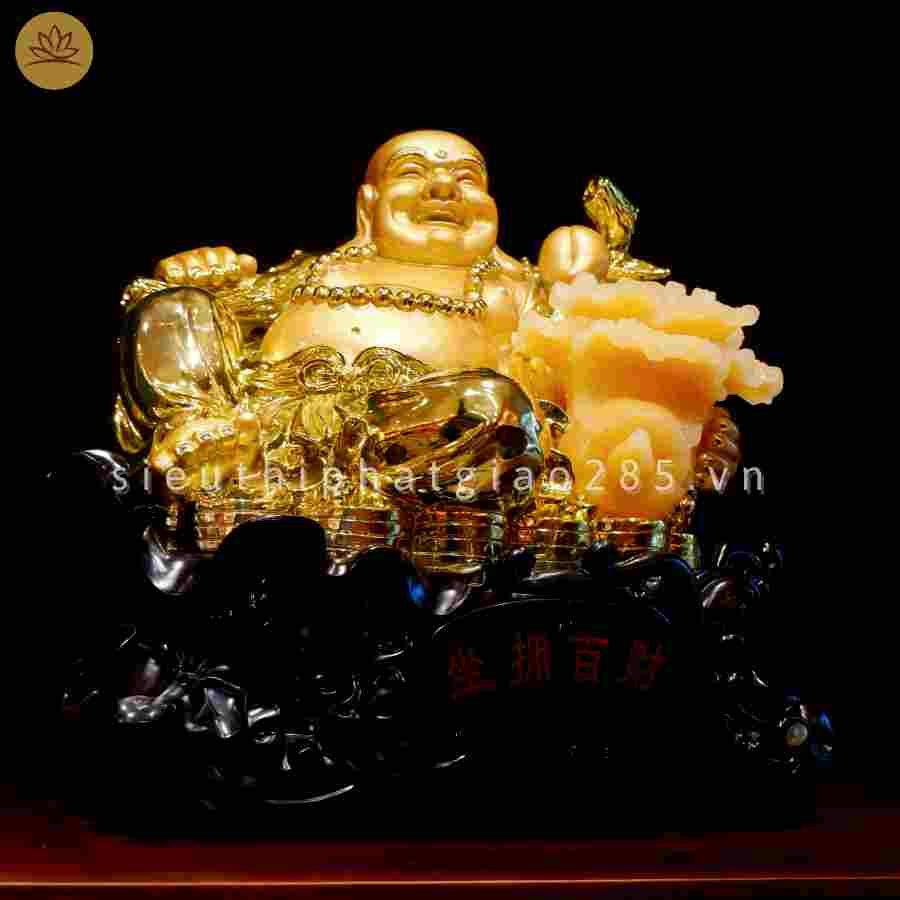  Tượng Di Lặc xi vàng gánh cải 