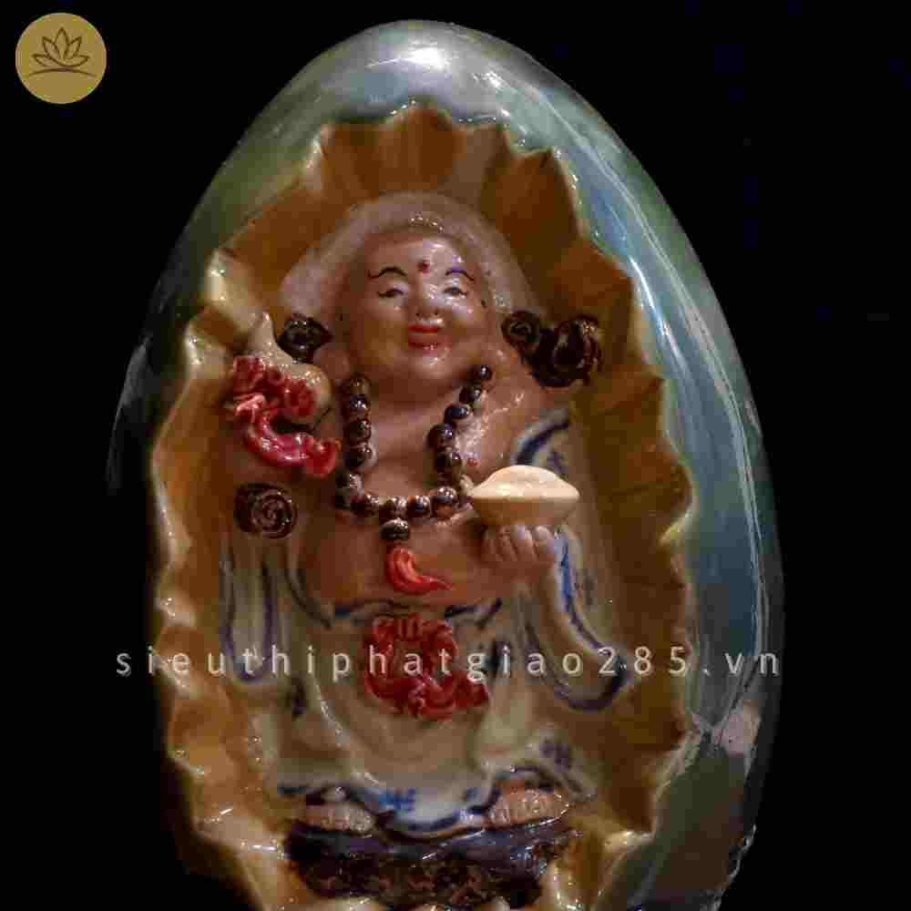  Tượng di lặc trứng sứ bát tràng 