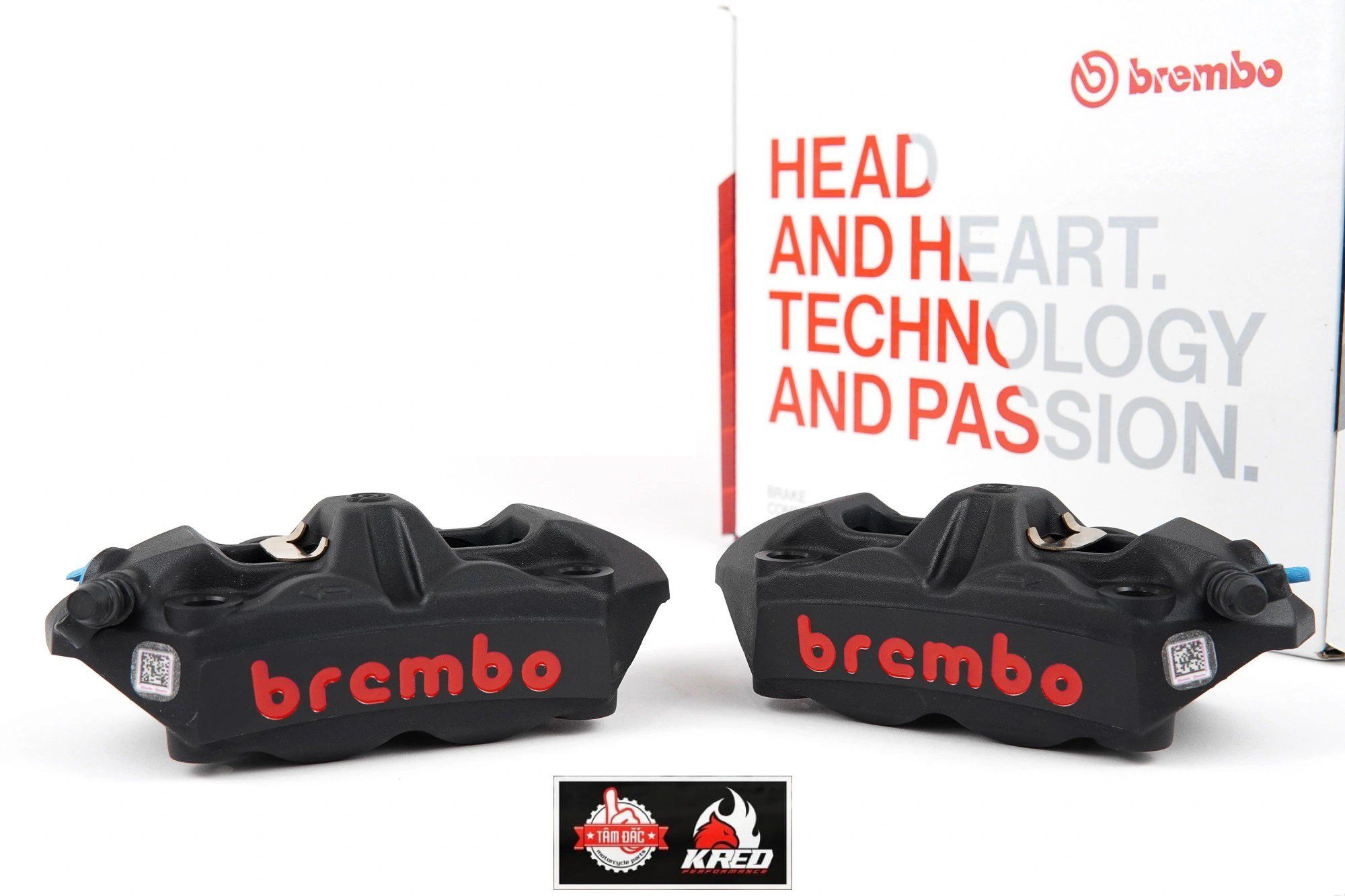  Cặp Heo Brembo M4 Đen - 100mm 