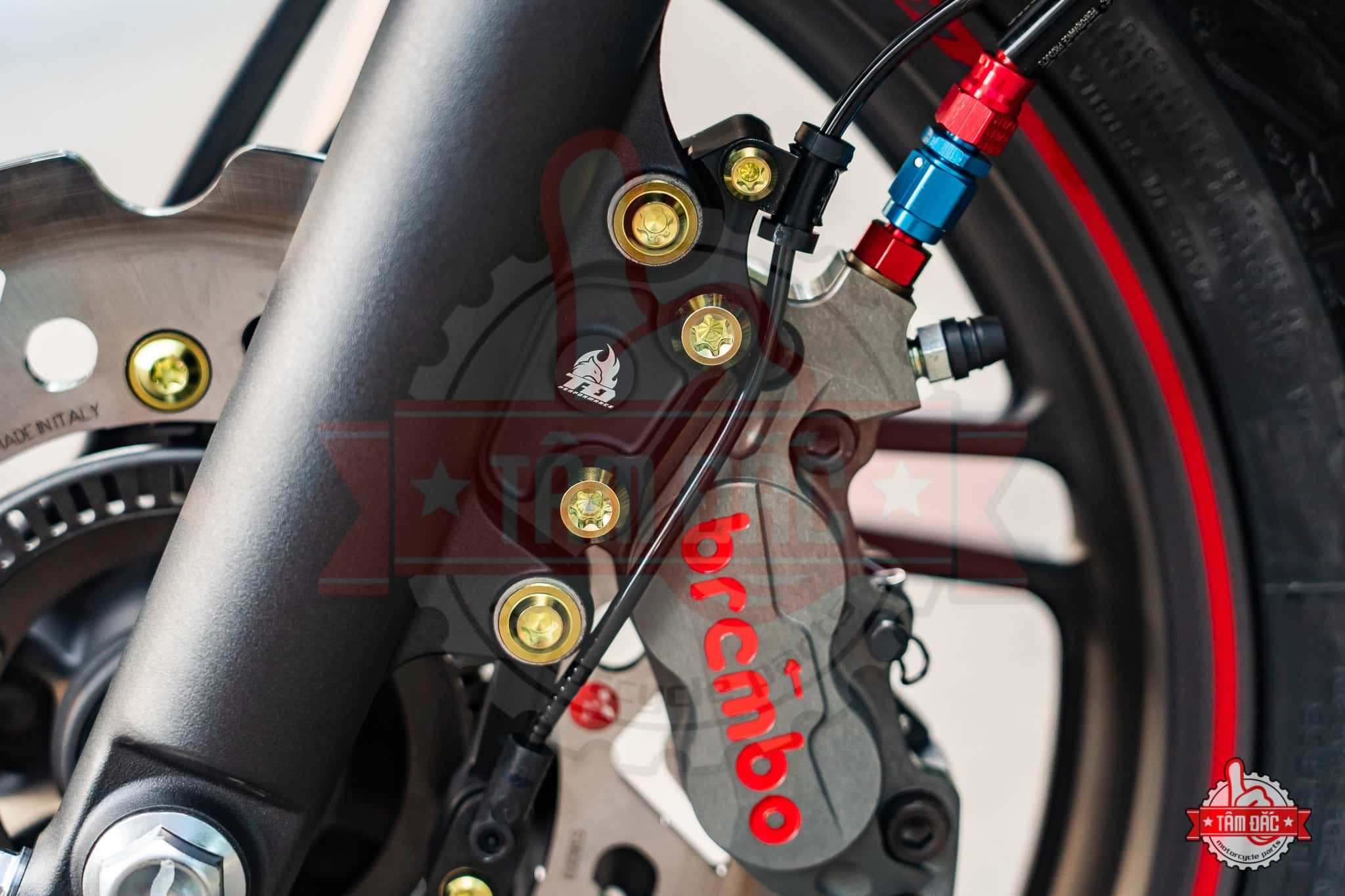  Heo Brembo Billet 4 Piston - Xi măng 