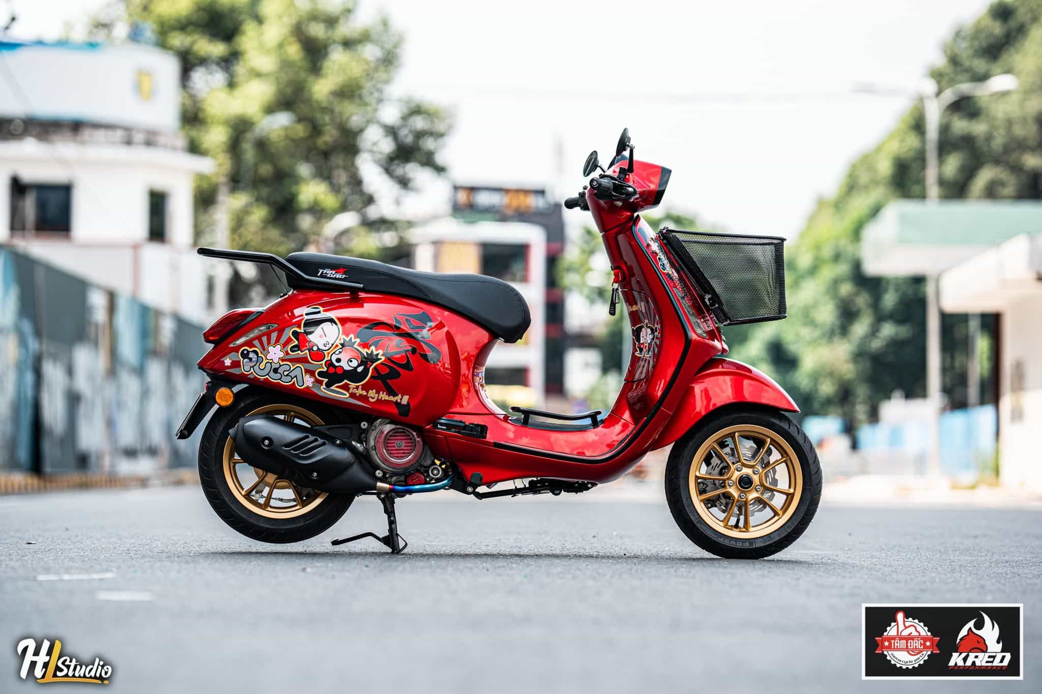  Sơn dàn áo xe Vespa 