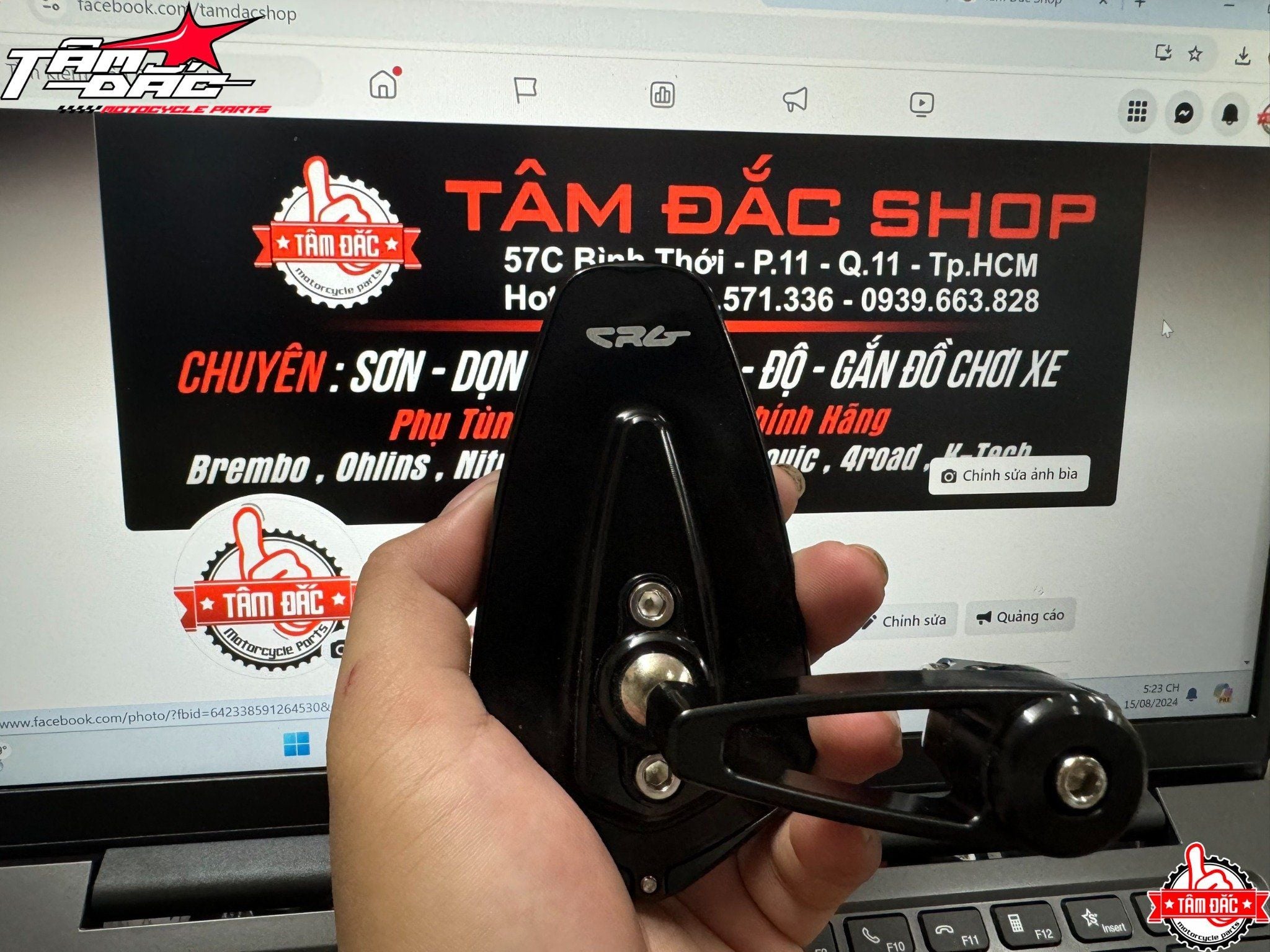  Gương CRG Thái Lan 1:1 gọn gàng CNC sắc sảo gắn mọi loại xe 