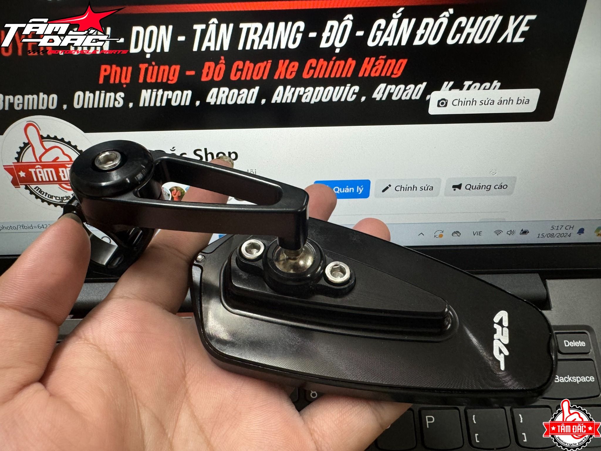  Gương CRG Thái Lan 1:1 gọn gàng CNC sắc sảo gắn mọi loại xe 