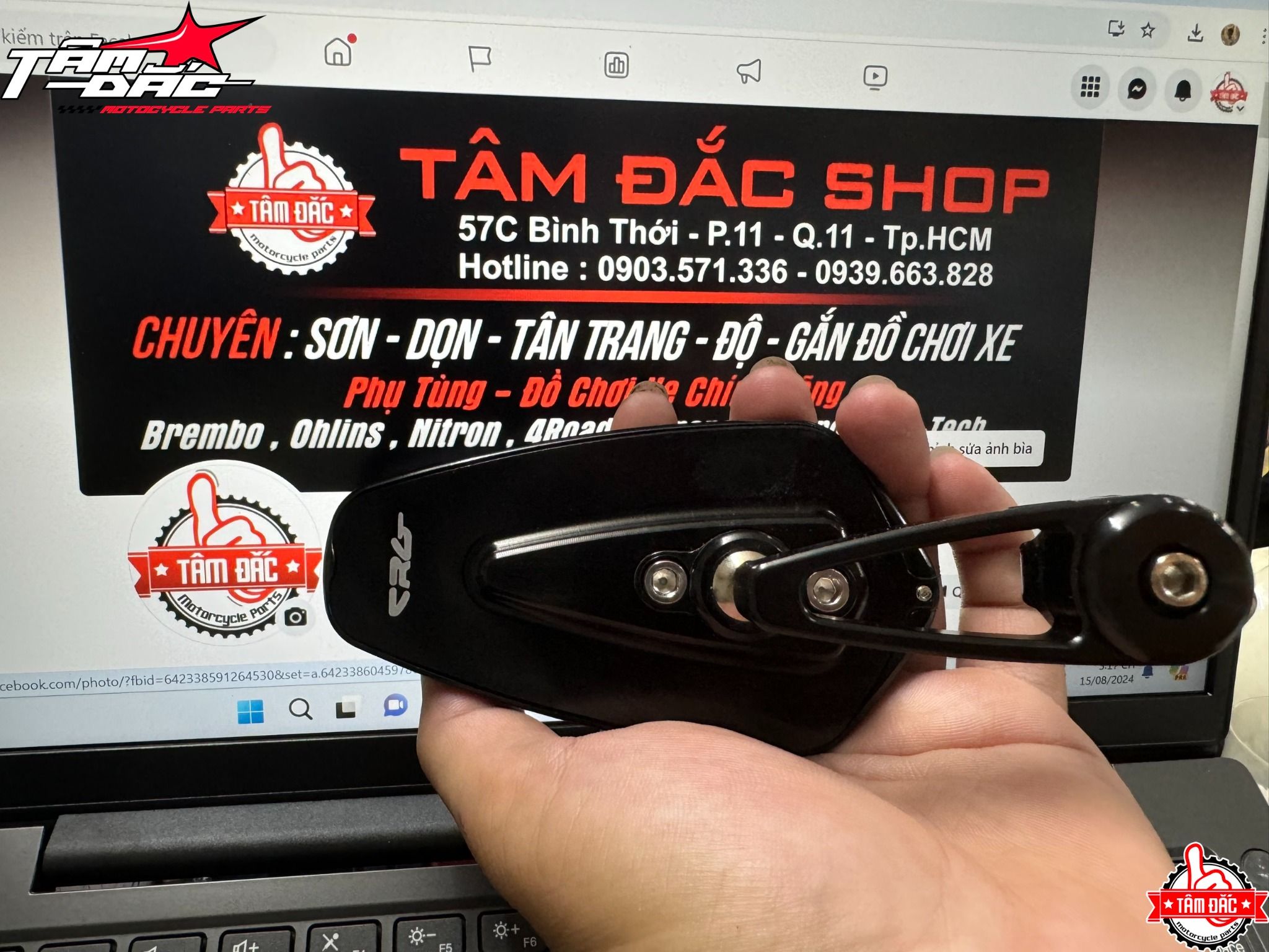  Gương CRG Thái Lan 1:1 gọn gàng CNC sắc sảo gắn mọi loại xe 