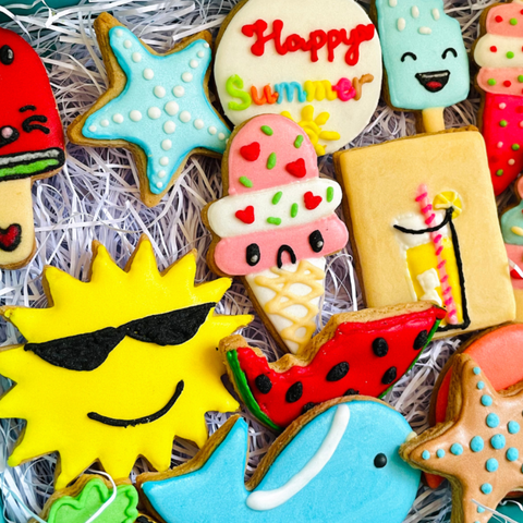  Summer Cookie Box (15pc) - Bánh cookies chủ đề Mùa hè 