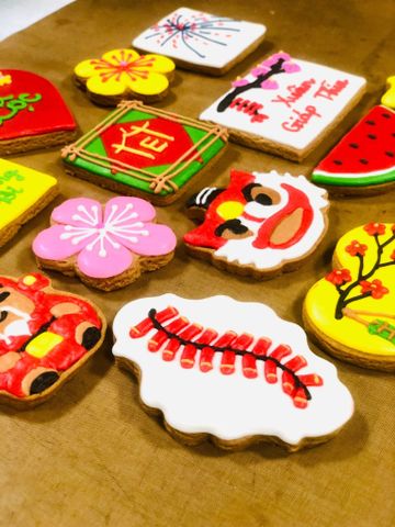  Hộp bánh quy đường chủ đề Tết/ Icing cookies Lunar New Year-Themed 