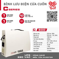 Bình lưu điện TORA C600 cho cửa cuốn tải Motor 600Kg