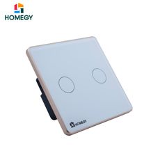 Công tắc cảm ứng Homegy 2 nút (1 nút công suất cao) kính phẳng (NL)