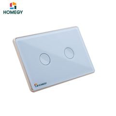 Công tắc cảm ứng Homegy 2 nút kính lõm