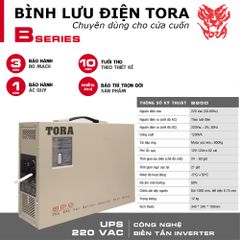 Bình lưu điện TORA B800 cho cửa cuốn tải Motor 800Kg