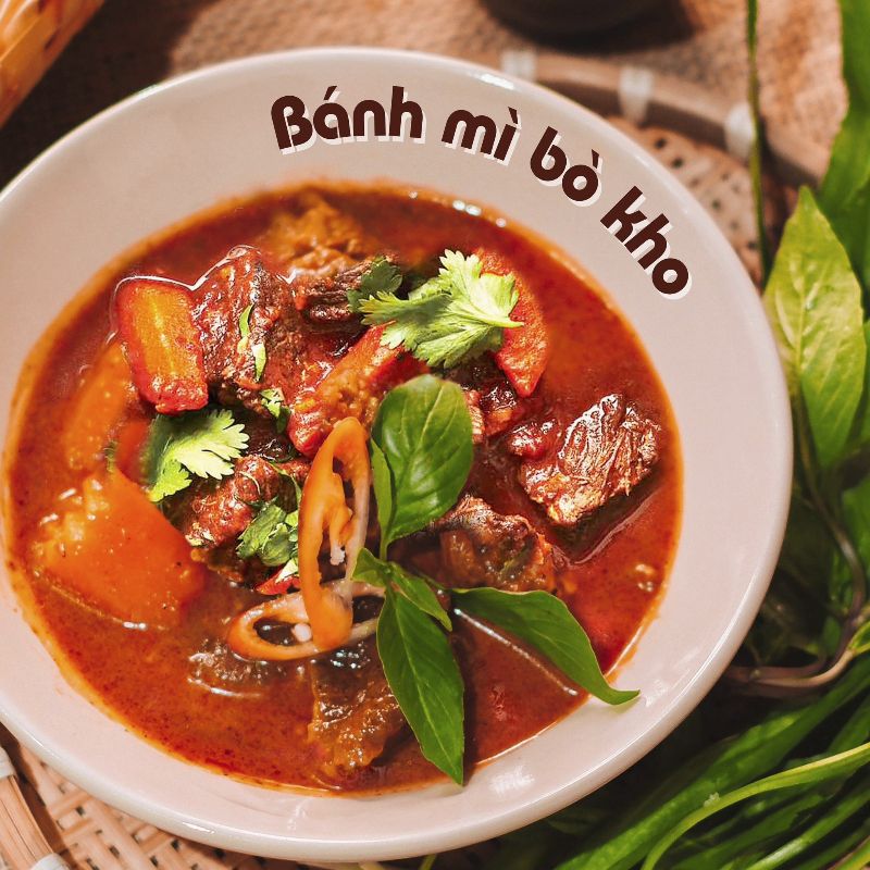  Bánh mì bò kho xíu mại 