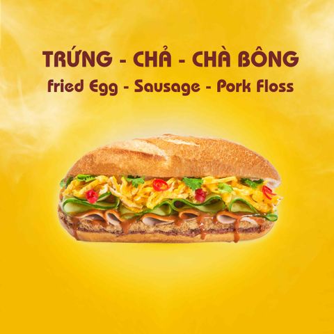  Bánh mì Trứng - Chả - Chà Bông 