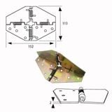  Bản lề cánh bướm tự giữ mặt bàn (Cái) 