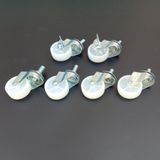  Bánh xe nhựa màu trắng ty ren M8 (cái) 