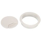  Nắp luồn dây điện nhựa màu trắng phi 60mm (Cái) 