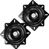  Mâm xoay ghế sơn đen tĩnh điện 160x160mm, đế xoay 360 độ (Cái) 