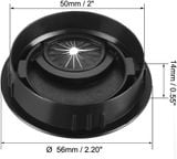  Nắp luồn dây điện hợp kim cao cấp màu đen - phi 50mm (Cái) 