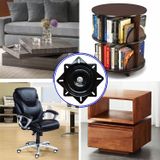  Mâm xoay ghế sơn đen tĩnh điện 160x160mm, đế xoay 360 độ (Cái) 