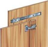  Ray trượt cửa lùa giấu cánh tủ (bộ) 