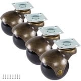  Bánh xe cầu tròn đế vuông phi 40mm, 50mm (cái) 