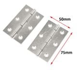  Bản lề lá xikel trắng 75x50x1.5mm (Cái) 