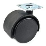  Bánh xe tủ nội thất bằng nhựa - đế vuông - không khoá (cái) 