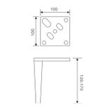  Chân ghế sofa đế vuông nhiều màu (cái) 