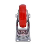  Bánh xe nhựa đỏ đế thép phi 75mm 