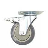  Bánh xe PVC xám phi 125mm có khóa (Cái) 